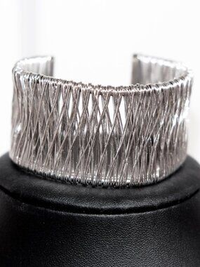 Fifth Avenue Collection wire mesh statement cuff bracelet
